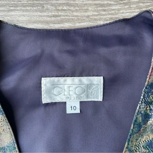 Vintage Cleo Shimmer Paisley Print Long  Length Vest Made in Canada - Picture 6 of 12